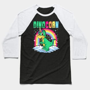 Cute Dinocorn Dinosaur & Unicorn Unisaur Baseball T-Shirt
